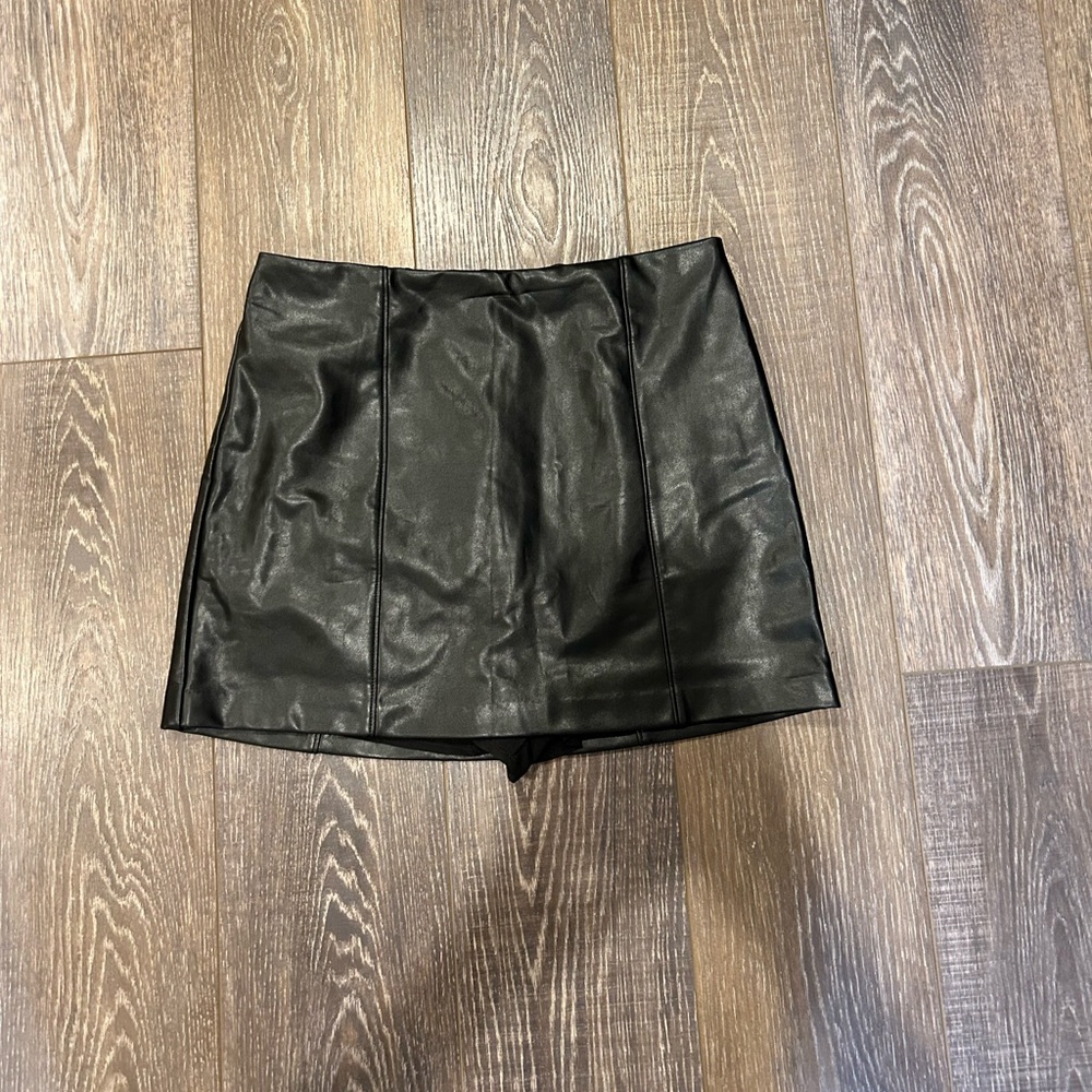 Abercrombie & fitch leather skort